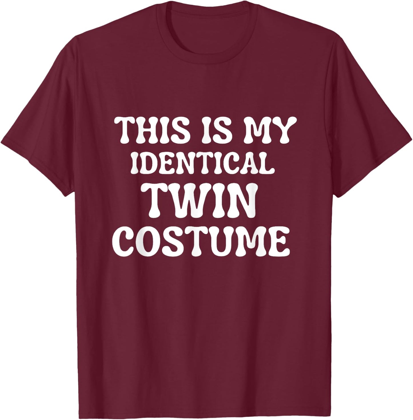 Best Friend Twinning Twin Day Matching Halloween Costume T-Shirt - T-Shirt | Maroon