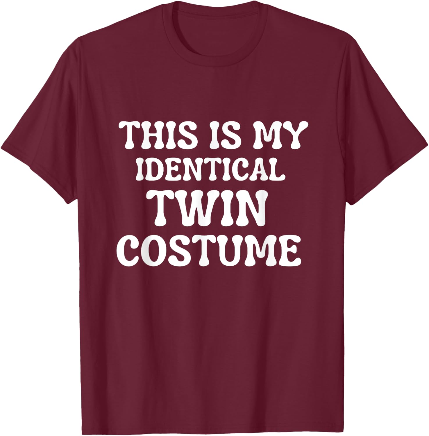 Best Friend Twinning Twin Day Matching Halloween Costume T-Shirt - T-Shirt | Maroon