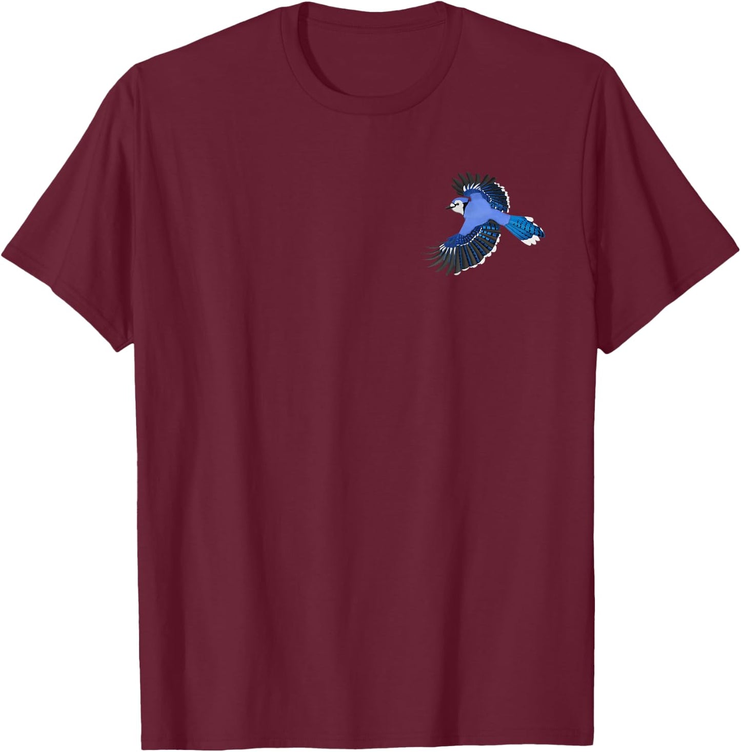 Blue Jay Bird Birder Birdwatching Biologist Ornithologist T-Shirt - T-Shirt | Maroon