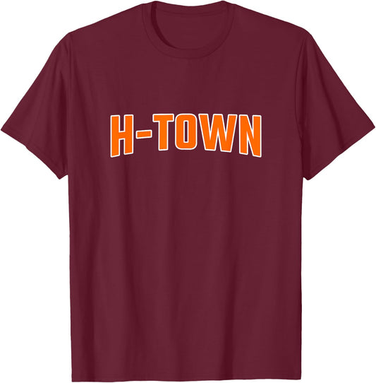 Houston - H-Town - Hometown Pride - Classic T-Shirt - T-Shirt | Maroon
