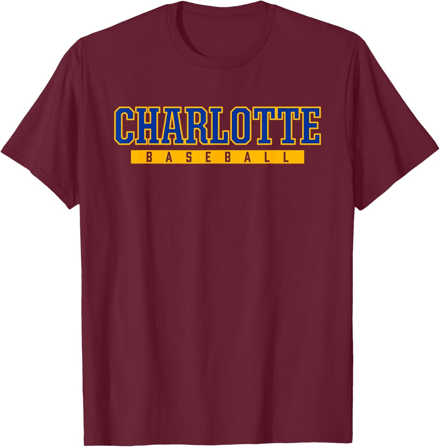 Charlotte High School Baseball T-Shirt - T-Shirt | Maroon