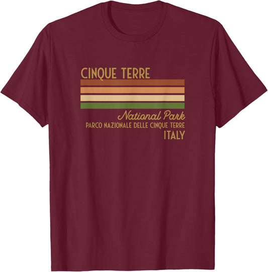 Italy Cinque Terre National Park T-Shirt - T-Shirt | Maroon