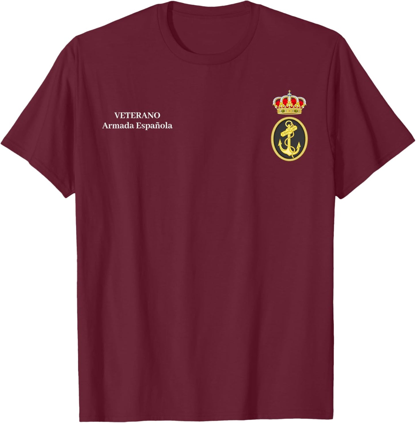 Emblem Spanish Armada Veteran Spanish Army T-Shirt - T-Shirt | Maroon