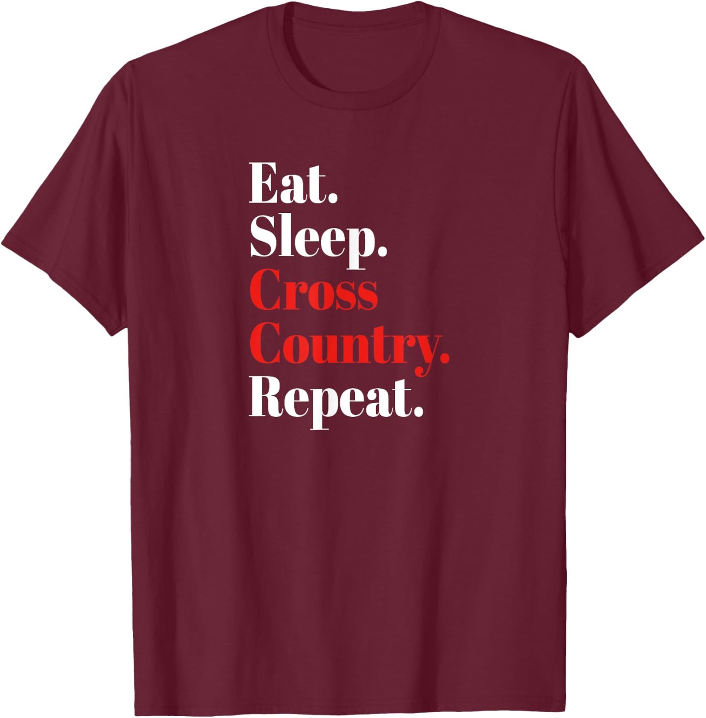 Eat Sleep Cross Country Repeat Eventing Horse Riding Gift T-Shirt - T-Shirt | Maroon