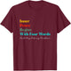 Inner Peace Begins with Four Words Meditate Zen Yogi Yogini T-Shirt - T-Shirt | Maroon