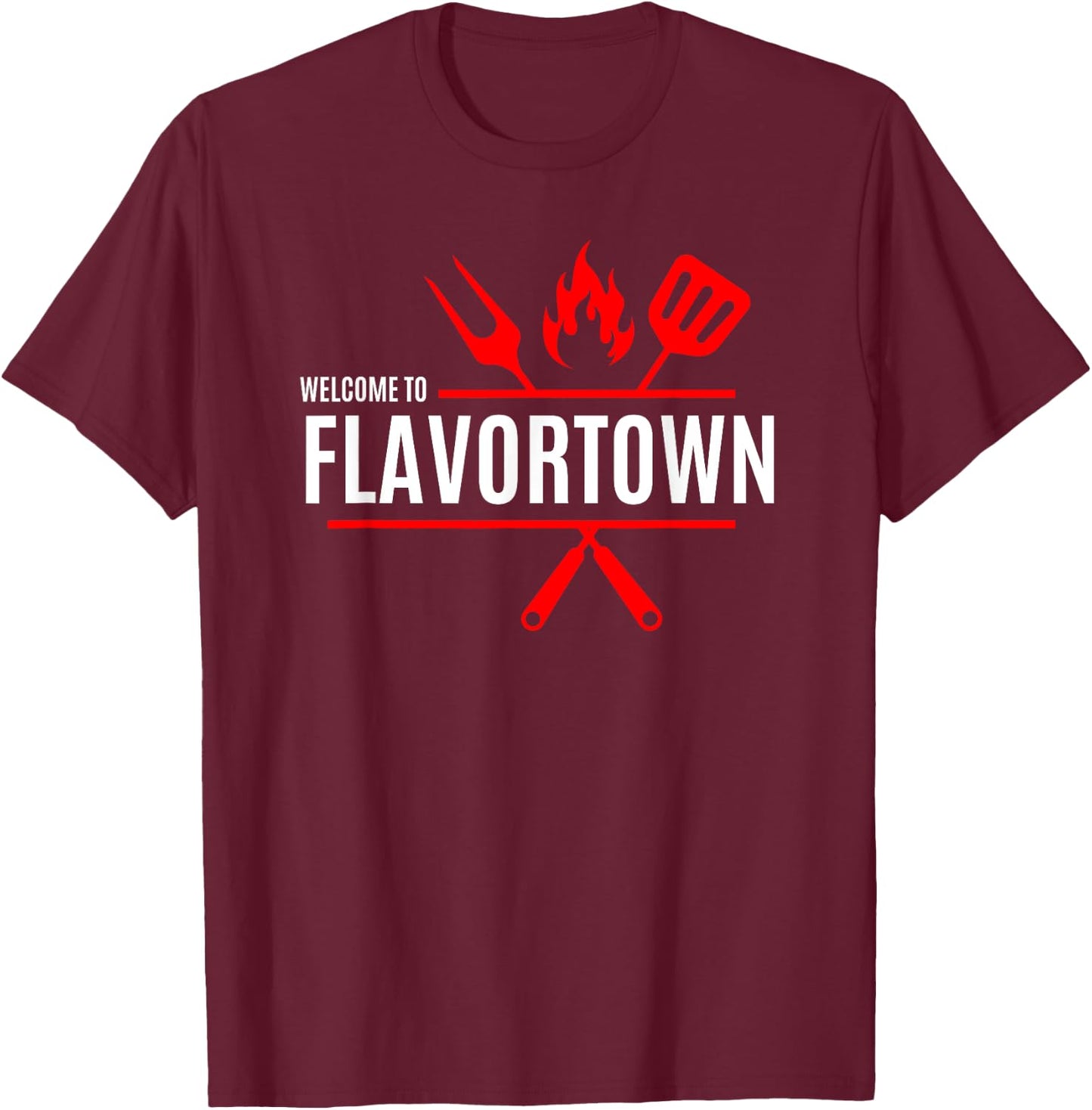 Flavortown Food Culture T-Shirt - T-Shirt | Maroon