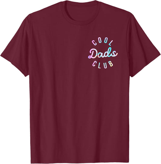Tie Dye Funny Dad Father's Day Pocket Print Cool Dads Club T-Shirt - T-Shirt | Maroon