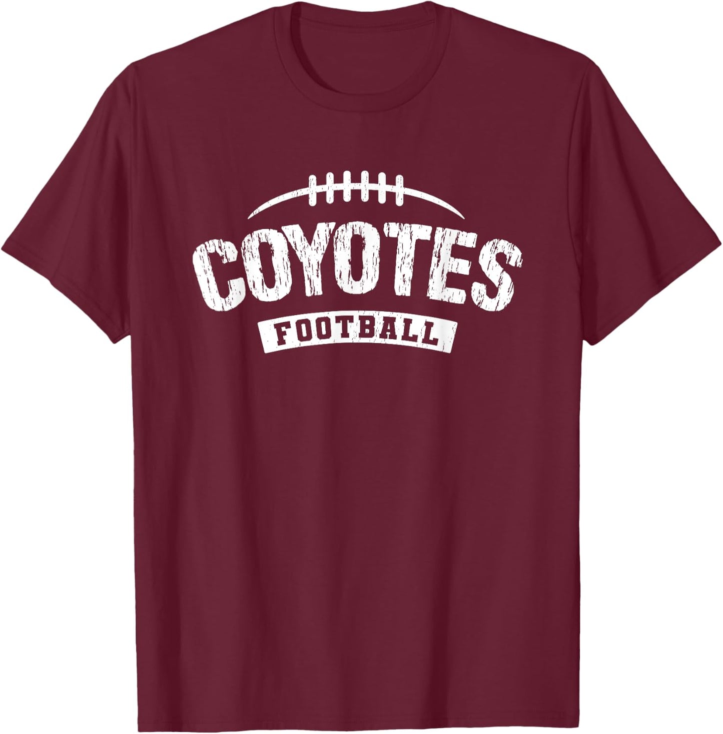 Coyotes Alice Football Distressed HS T-Shirt - T-Shirt | Maroon