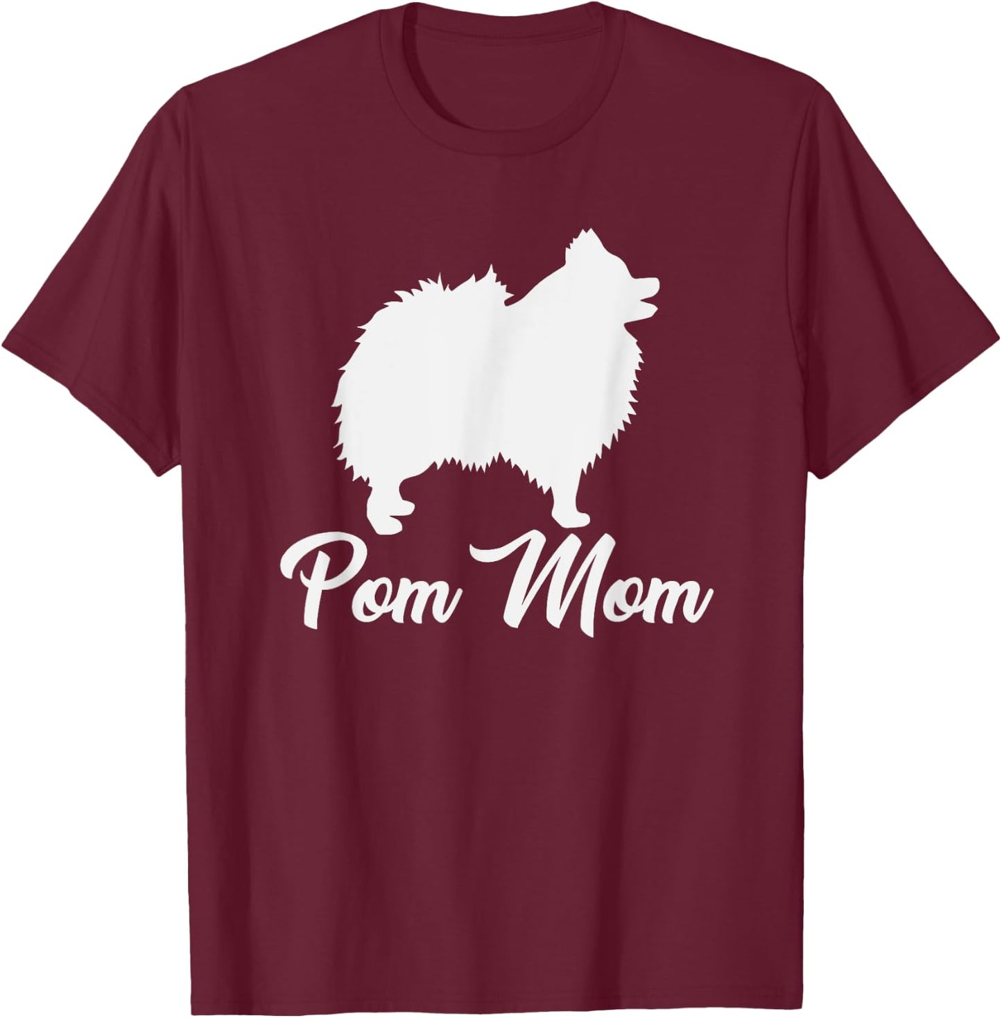 Pom Mom Pomeranian T-Shirt - T-Shirt | Maroon