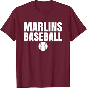 Marlins Mercy Baseball T-Shirt - T-Shirt | Maroon