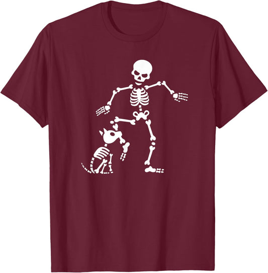 Funny Dog like bones, bone skeleton Halloween skull Men Women Girls Kids T-Shirt - T-Shirt | Maroon