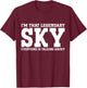 Sky Personal Name First Name Funny Sky T-Shirt - T-Shirt | Maroon