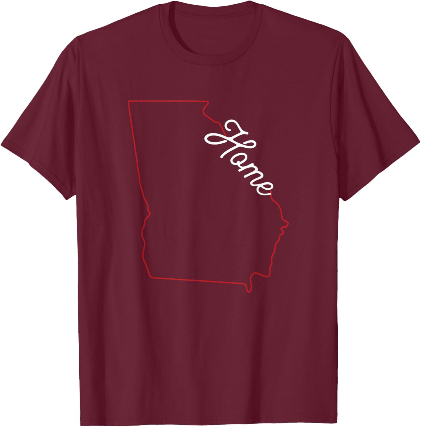 Georgia State Home Native Gift T-Shirt - T-Shirt | Maroon