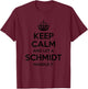 SCHMIDT Funny Surname Family Tree Birthday Reunion Gift T-Shirt - T-Shirt | Maroon