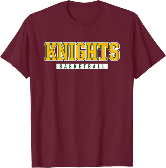 Knights Basketball Northern Nash High School T-Shirt - T-Shirt | Maroon