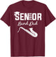 Senior Band Dad 2026 Marching Band Class Of 2026 Saxophone T-Shirt - T-Shirt | Maroon