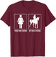 Horse Riding - Your - My Girlfriend T-Shirt - T-Shirt | Maroon