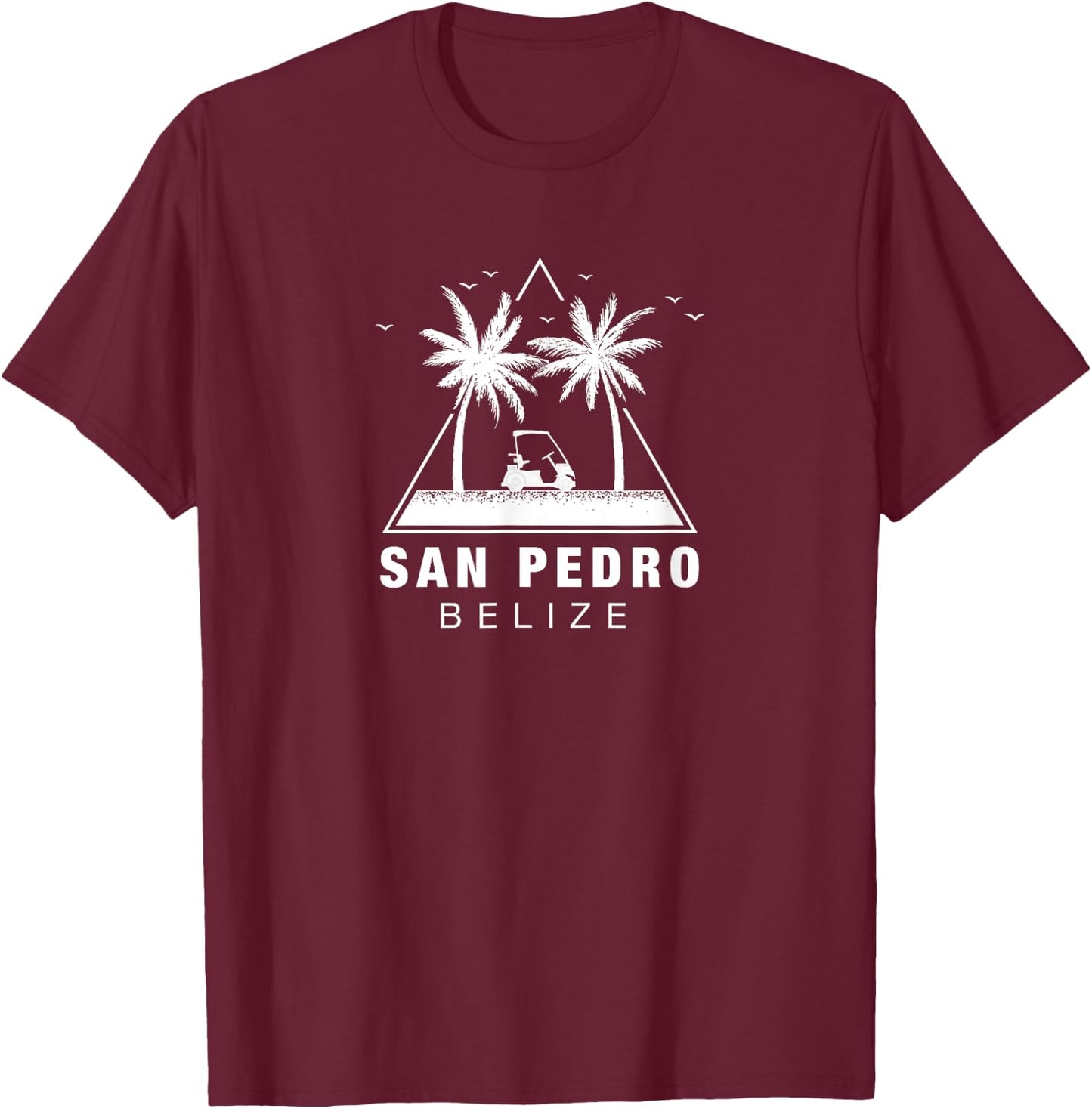 San Pedro Belize Souvenir Gift T-Shirt - T-Shirt | Maroon