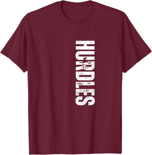 Hurdles Coach Vintage Distressed Hurdles T-Shirt - T-Shirt | Maroon