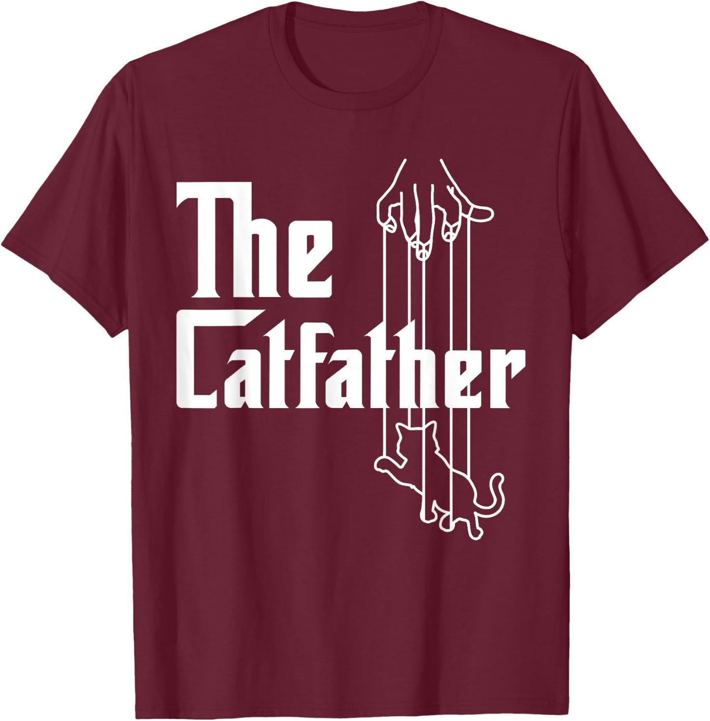 Cat Father Best Daddy Ever Papa Paw Love Kitten Meow T-Shirt - T-Shirt | Maroon