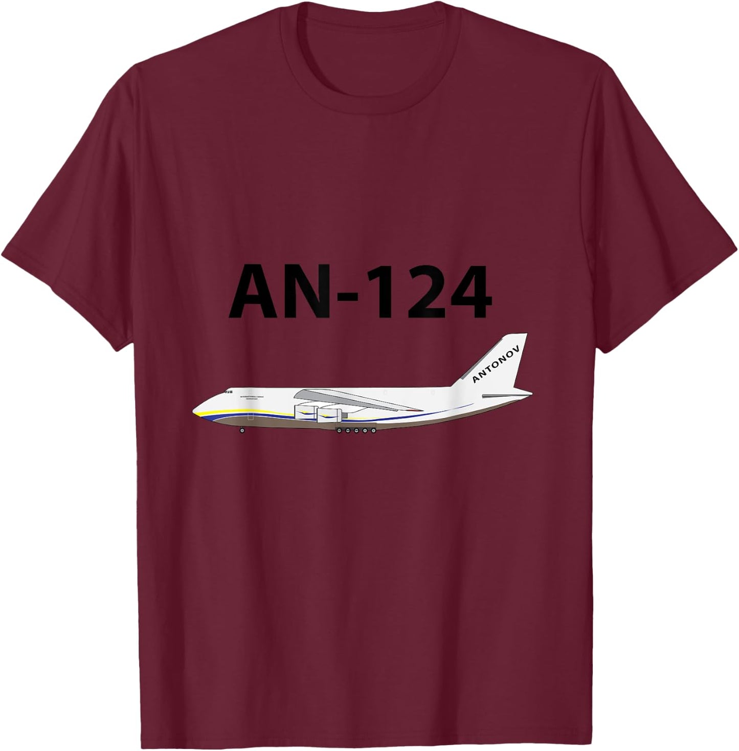 The Great Antonov AN-124 T-Shirt - T-Shirt | Maroon