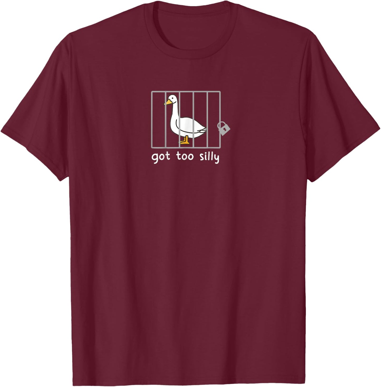 Got to silly funny Silly Goose In Jail T-Shirt - T-Shirt | Maroon