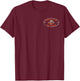 Marina Del Rey California CA Retro Surfer Front & Back T-Shirt - T-Shirt | Maroon