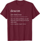 Funny Deacon Definition Catholic Church Minister Retirement T-Shirt - T-Shirt | Maroon
