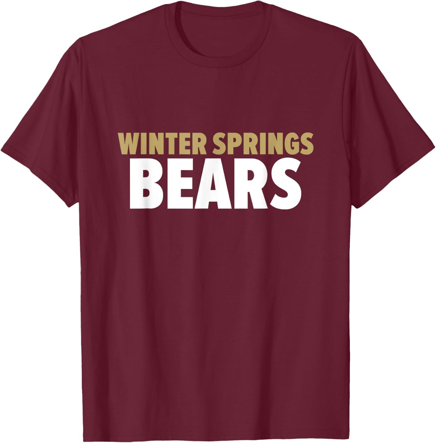 Winter Springs Bears Bold T-Shirt - T-Shirt | Maroon