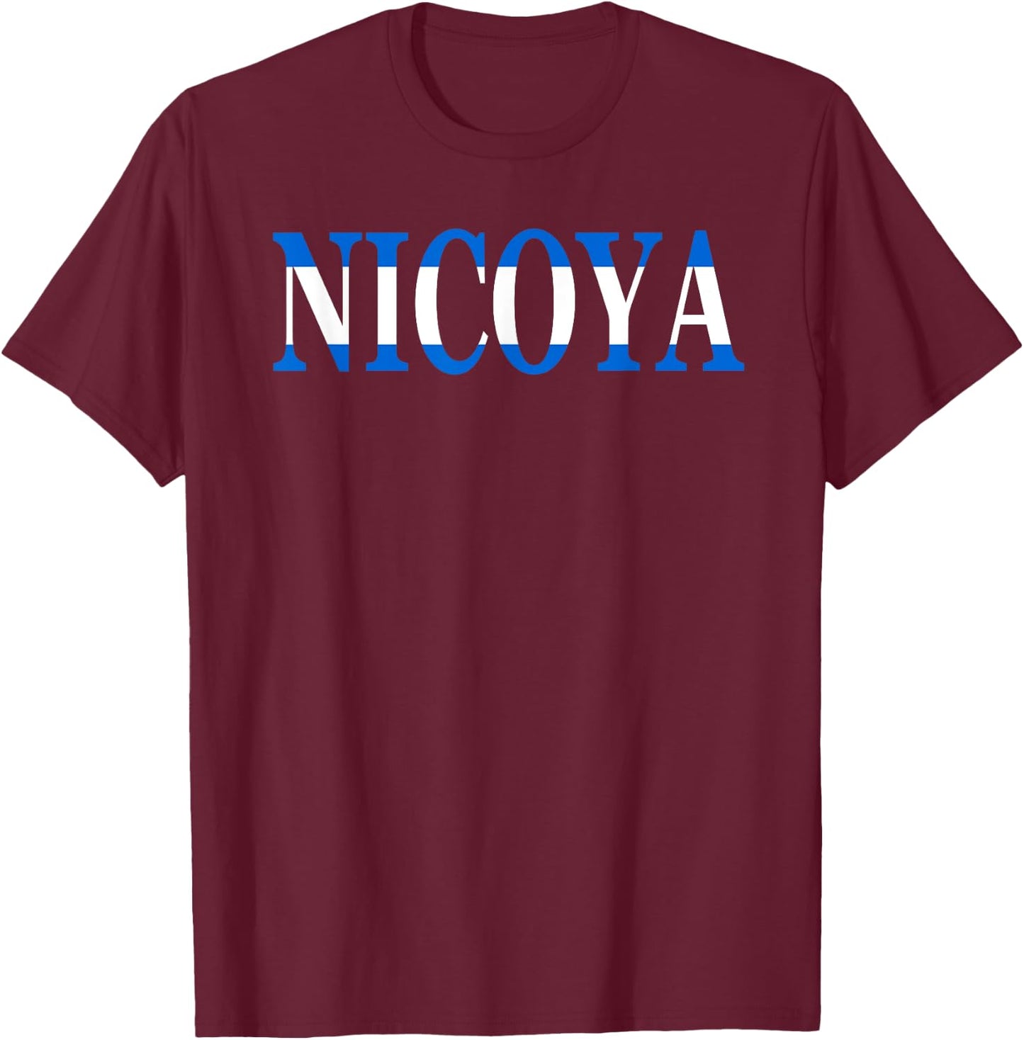 Nicoya- Team Nicaragua Flag Slang- Camiseta T-Shirt - T-Shirt | Maroon
