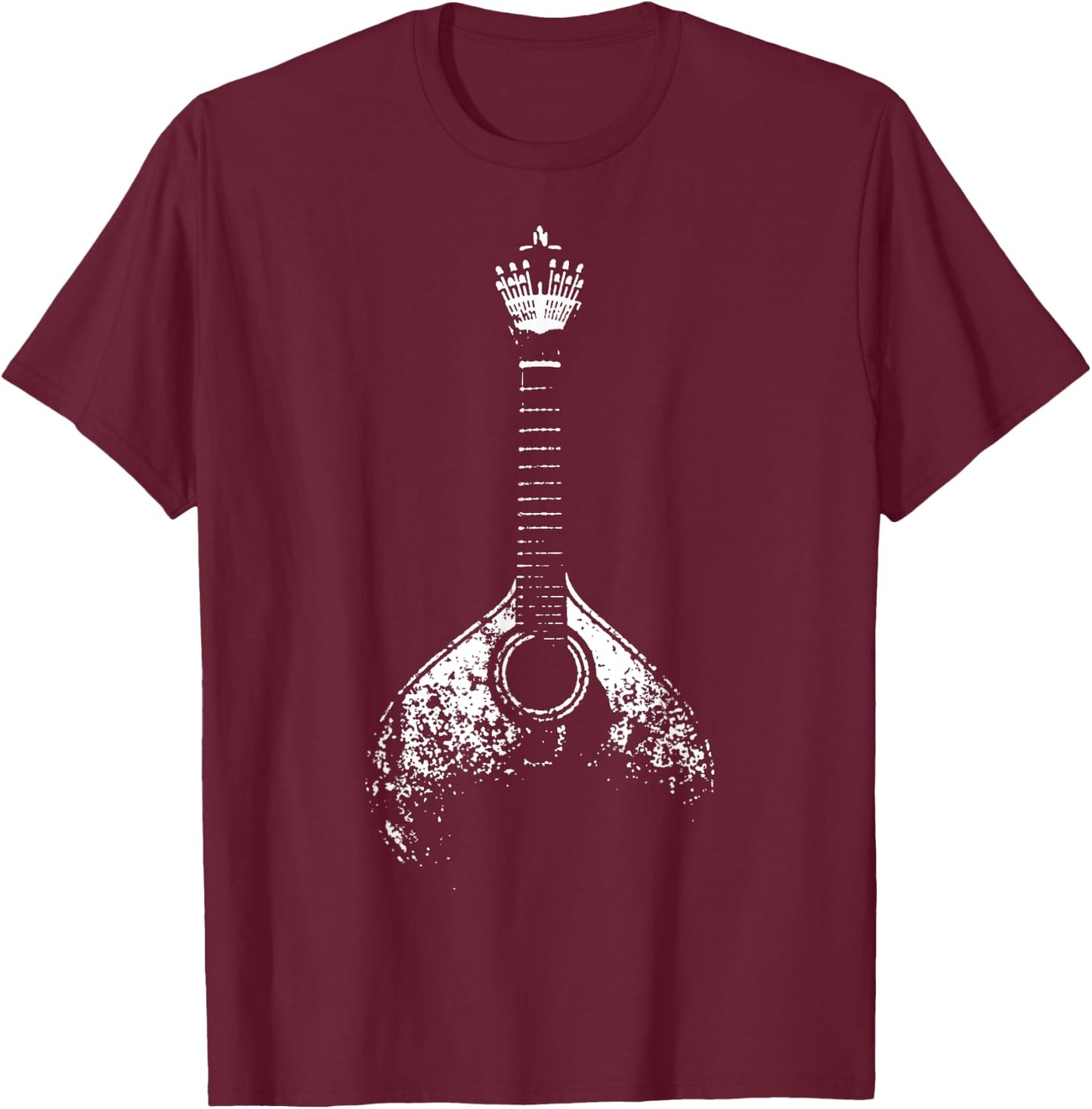 Vintage Portuguese Guitar Fado Music Portugal T-Shirt - T-Shirt | Maroon