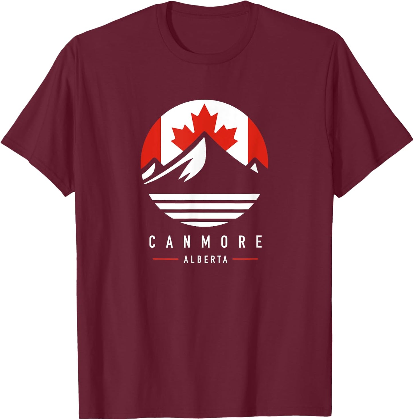 Canmore Alberta | Canmore Canada Mountains T-Shirt - T-Shirt | Maroon
