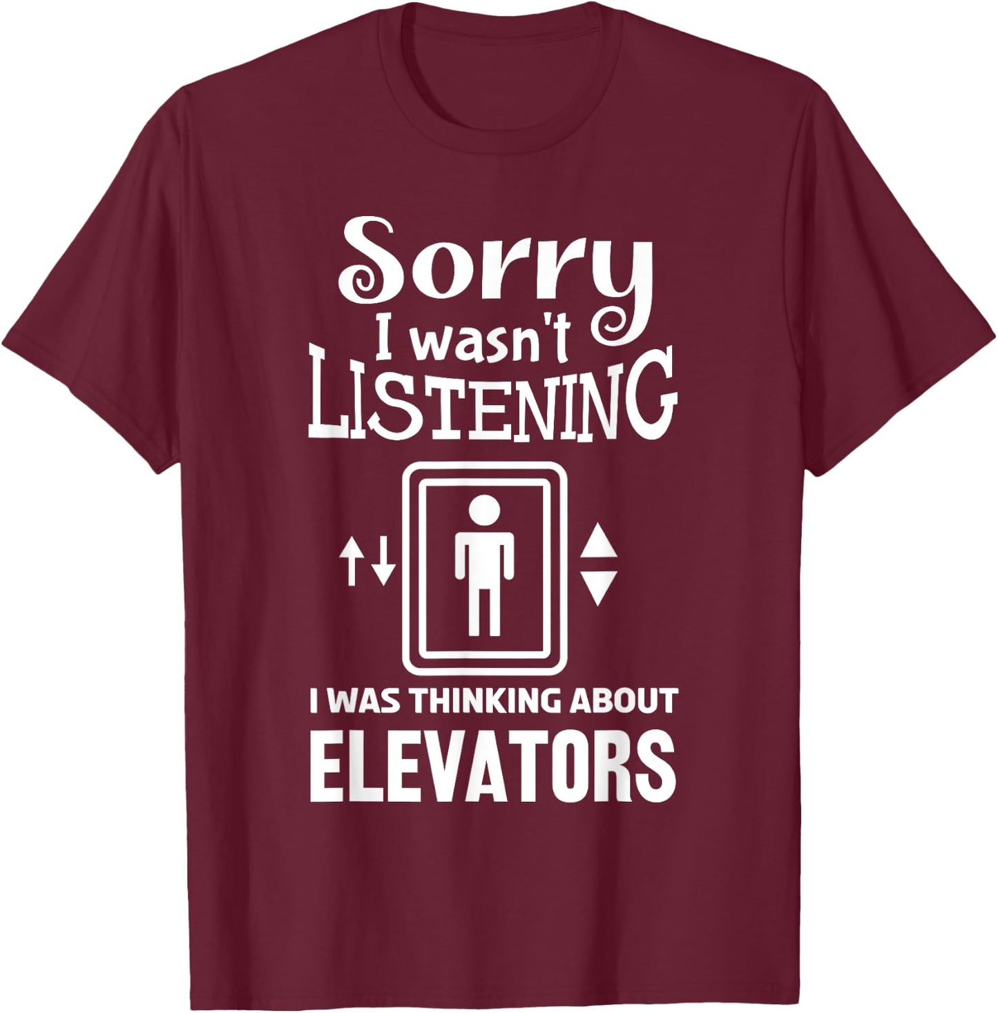 Funny Elevator Art Women Elevator Inspector Lover T-Shirt - T-Shirt | Maroon