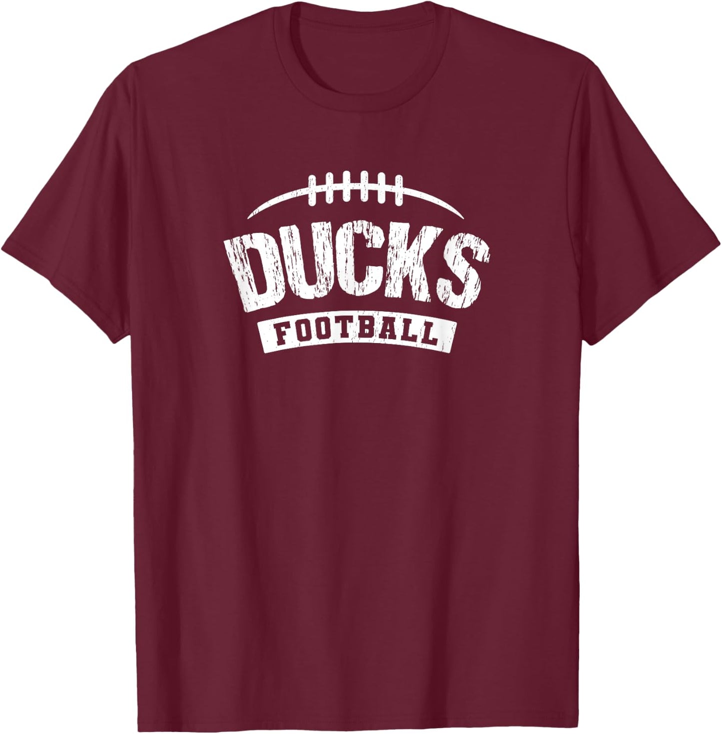 Ducks Taylor Football Distressed HS T-Shirt - T-Shirt | Maroon