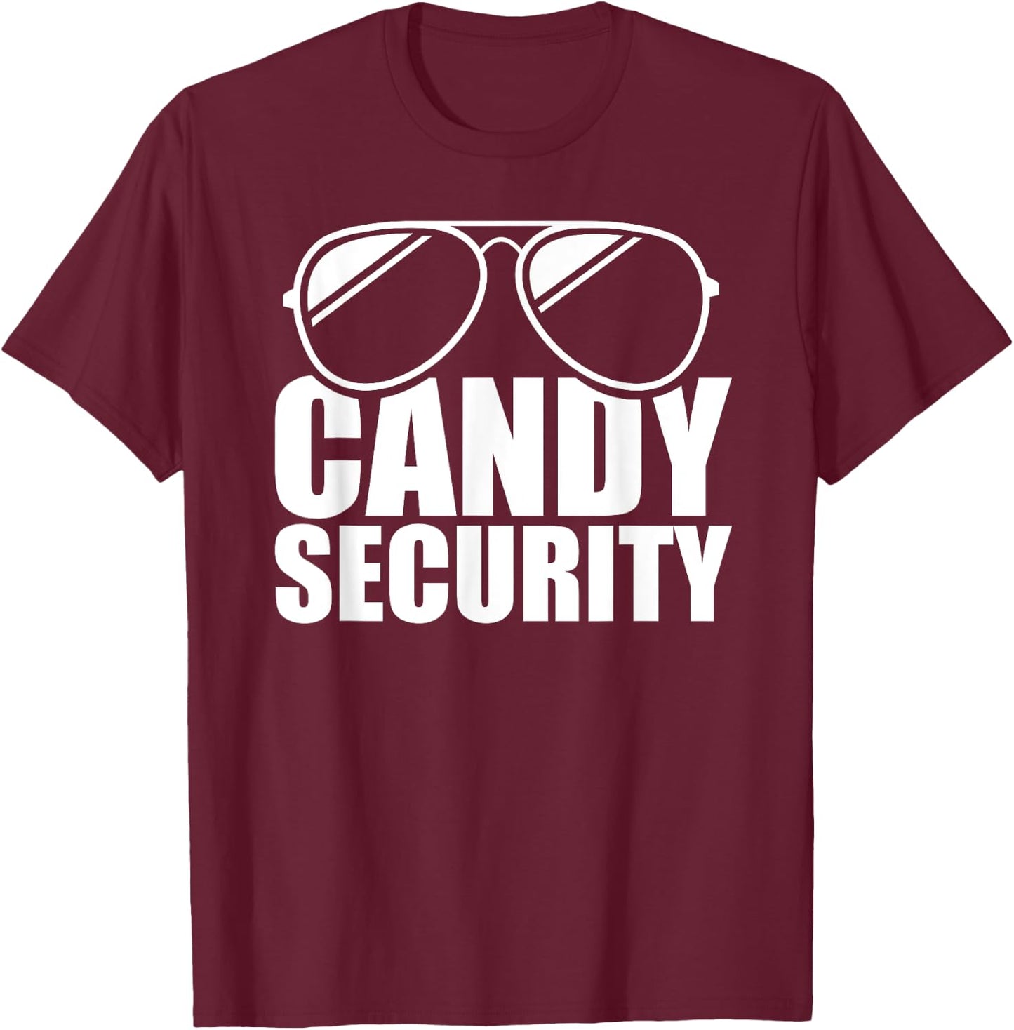 Candy Security Funny Easy Halloween Costume Adult T-Shirt - T-Shirt | Maroon