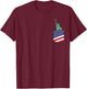 4th July Statue Of Liberty Flag Pocket Patriot Men Women Kid T-Shirt - T-Shirt | Maroon