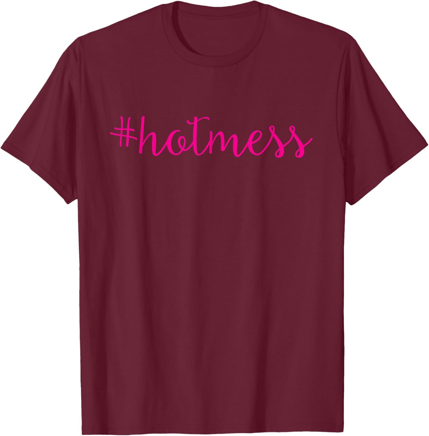 Hotmess Funny Workout Gym Running & Cycling T-Shirt - T-Shirt | Maroon