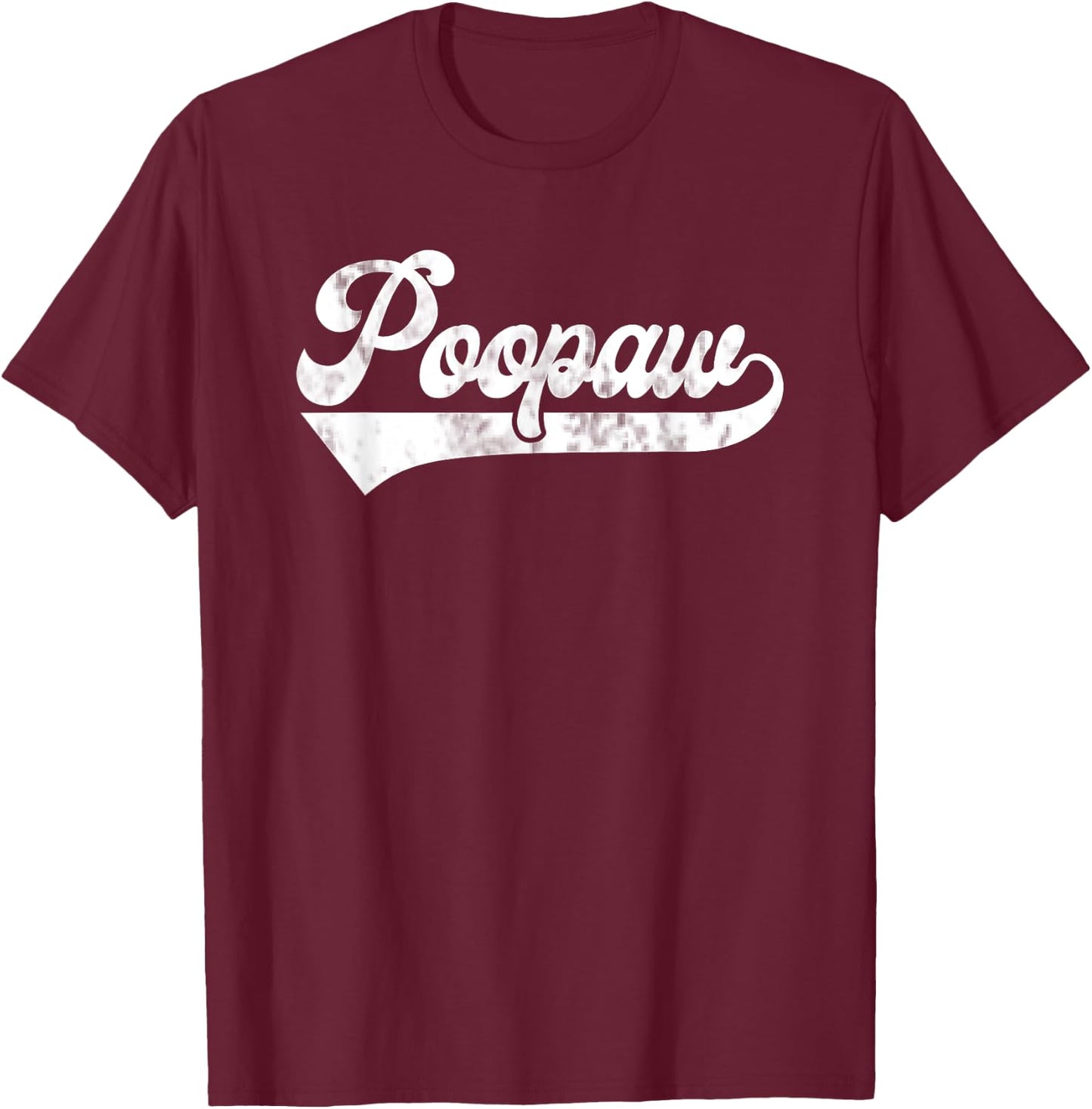 Poopaw Vintage Retro Father's Day for Papa Grandpa T-Shirt - T-Shirt | Maroon