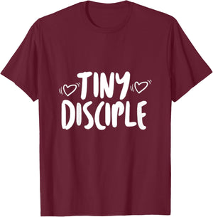 Kids Tiny Disciple Faith Based Christian Children Gift T-Shirt - T-Shirt | Maroon