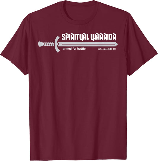 Spiritual Warrior Armor Of God Warfare Ephesians Christian T-Shirt - T-Shirt | Maroon