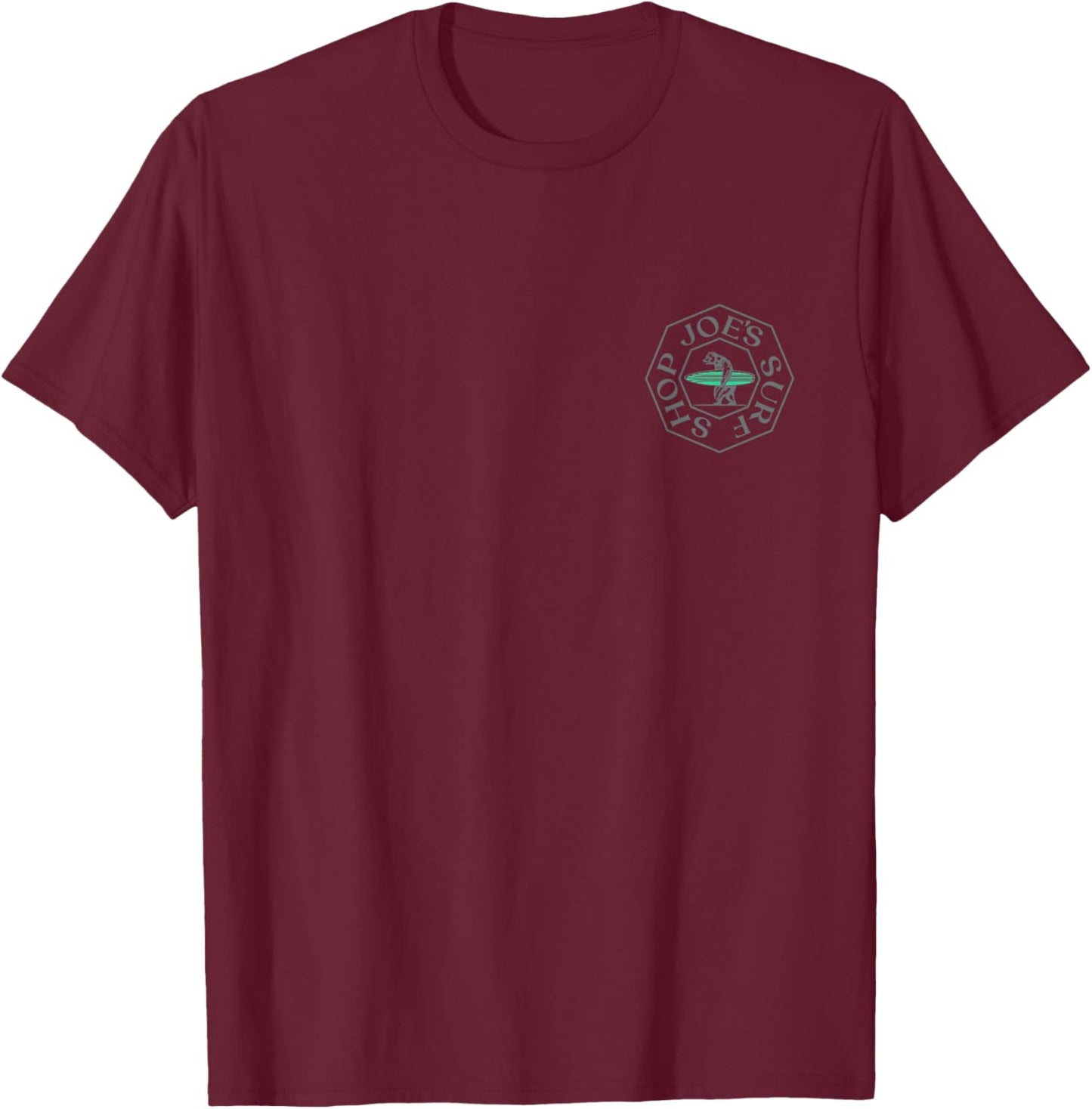 Joe's Surf Walking Cali Bear Logo Graphic T-Shirt - T-Shirt | Maroon