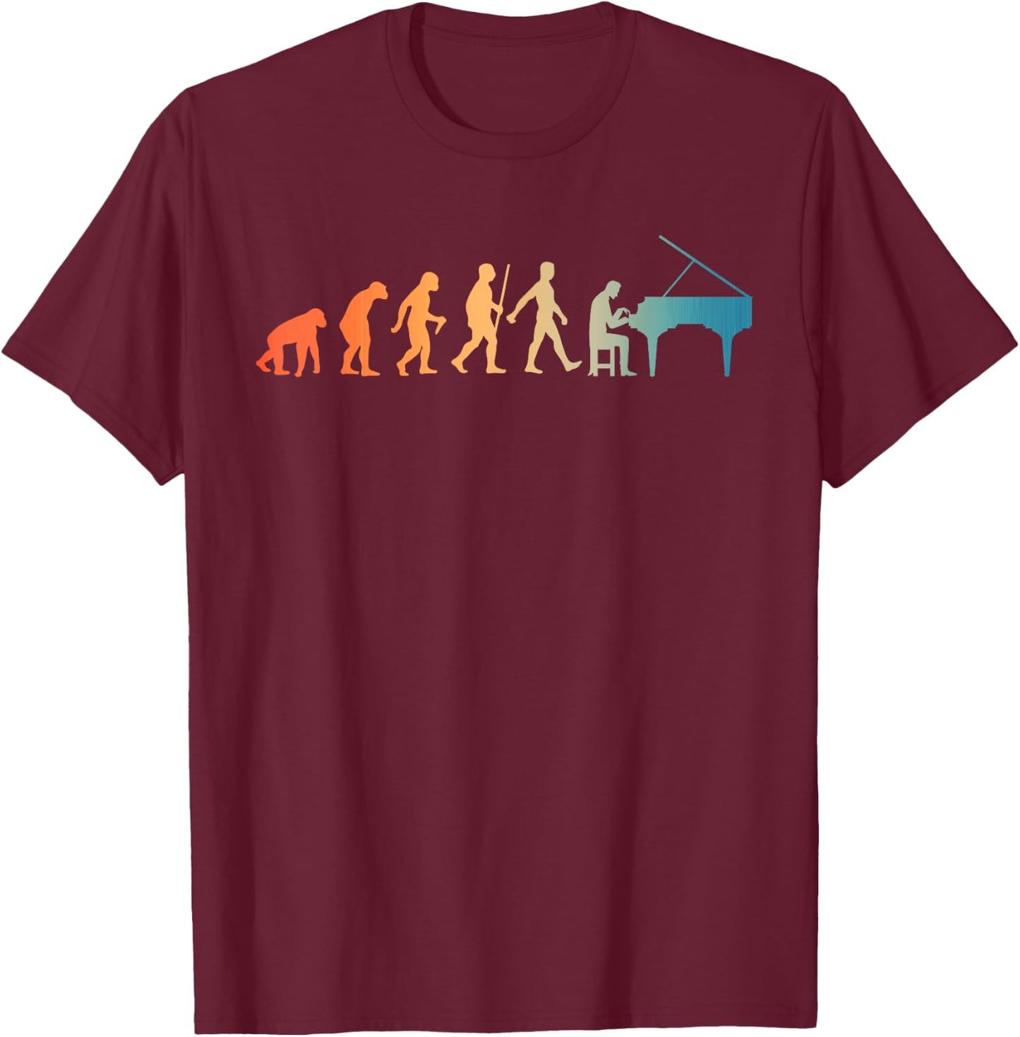 Funny Piano Player Design Women Pianist Piano Lover T-Shirt - T-Shirt | Maroon