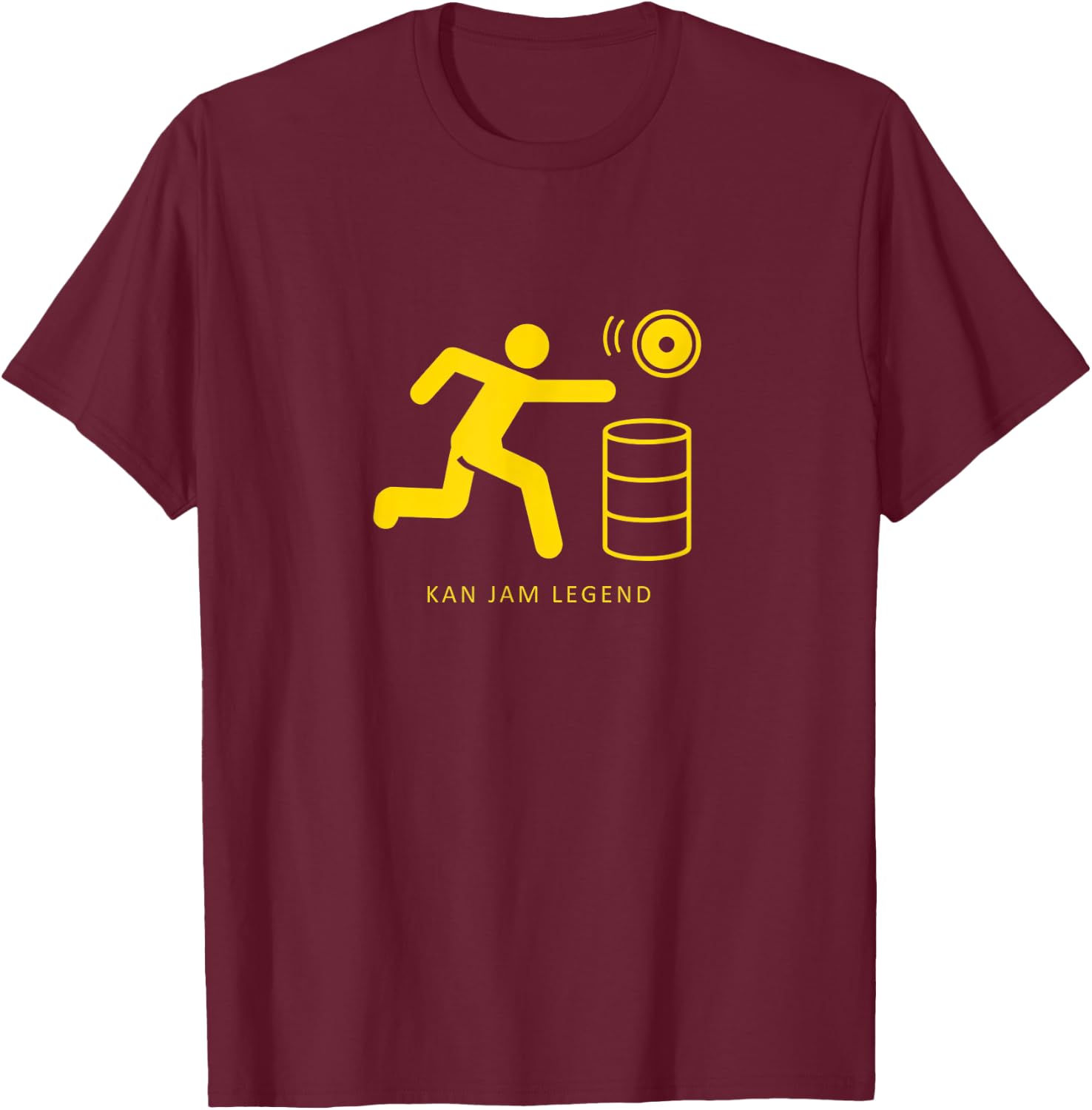Kan Jam Legend Disc Toss Outdoor Game T-Shirt - T-Shirt | Maroon