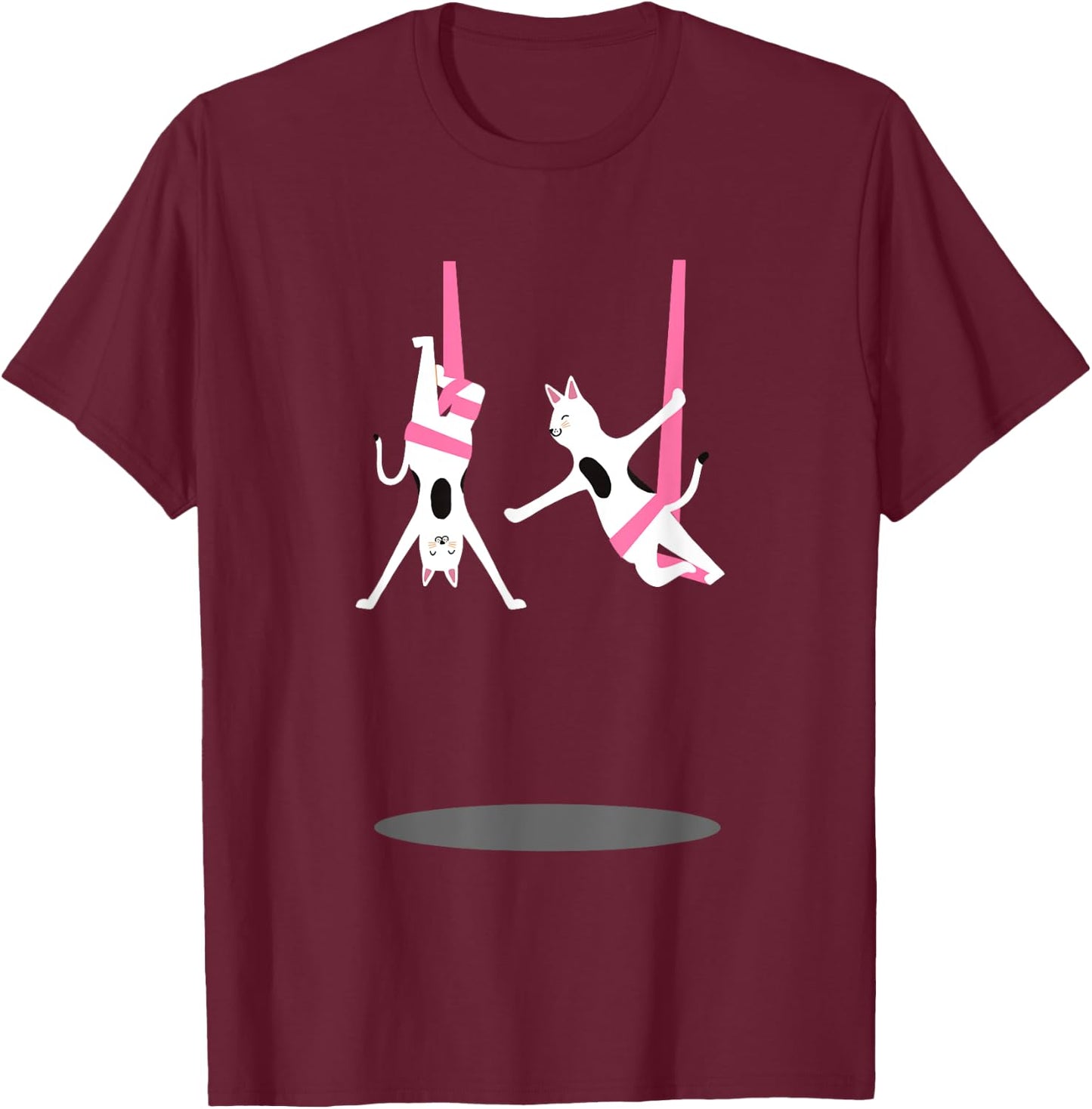 Aerial Silks Dancer I Air Yoga Acrobatics I Cat Aerialist Men Women T-Shirt - T-Shirt | Maroon
