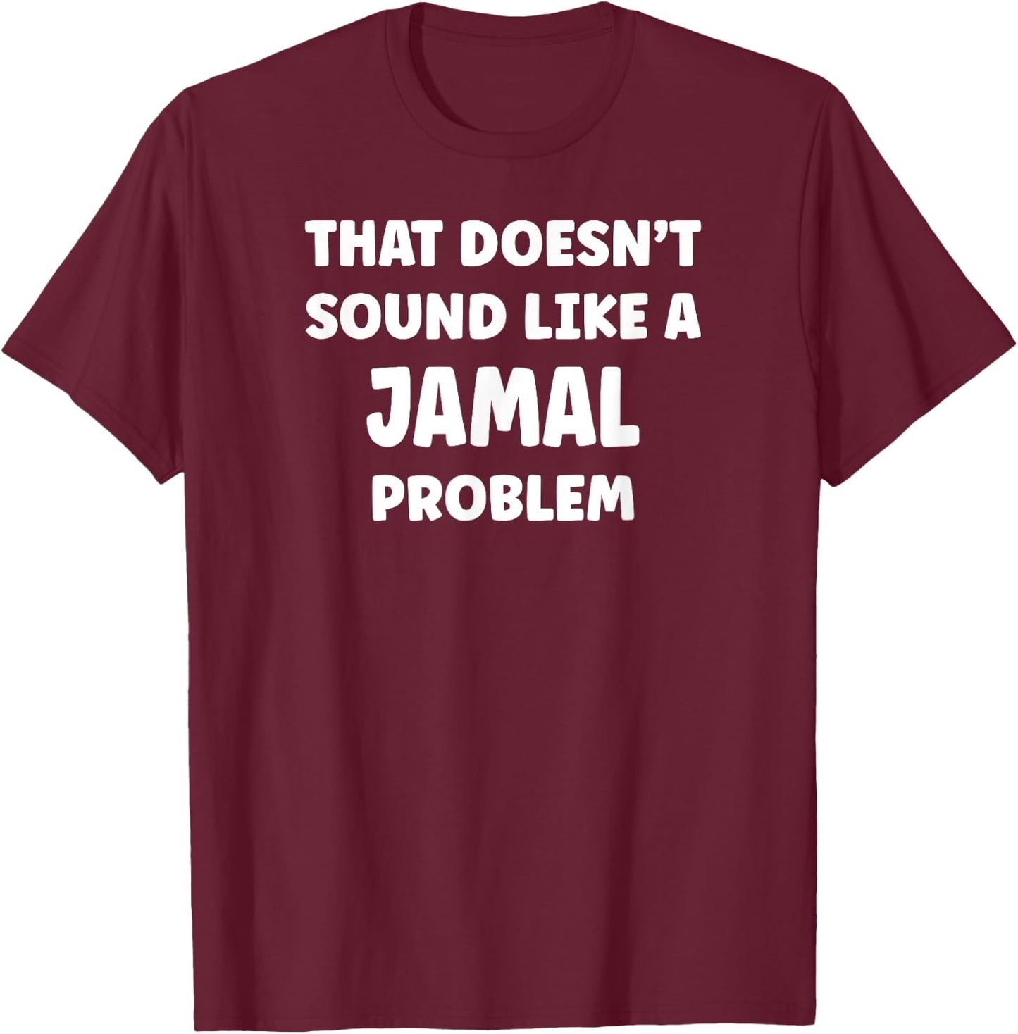 JAMAL Personalized Custom Boys JAMAL Name T-Shirt - T-Shirt | Maroon