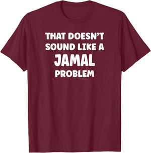 JAMAL Personalized Custom Boys JAMAL Name T-Shirt - T-Shirt | Maroon