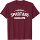 Spartans Sycamore Football Distressed HS T-Shirt - T-Shirt | Maroon