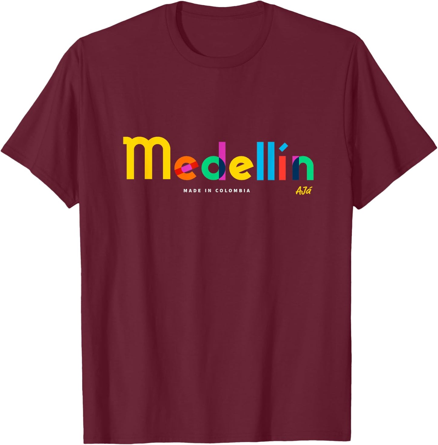Hecho en Medellín - Colombia Funny T-Shirt - T-Shirt | Maroon
