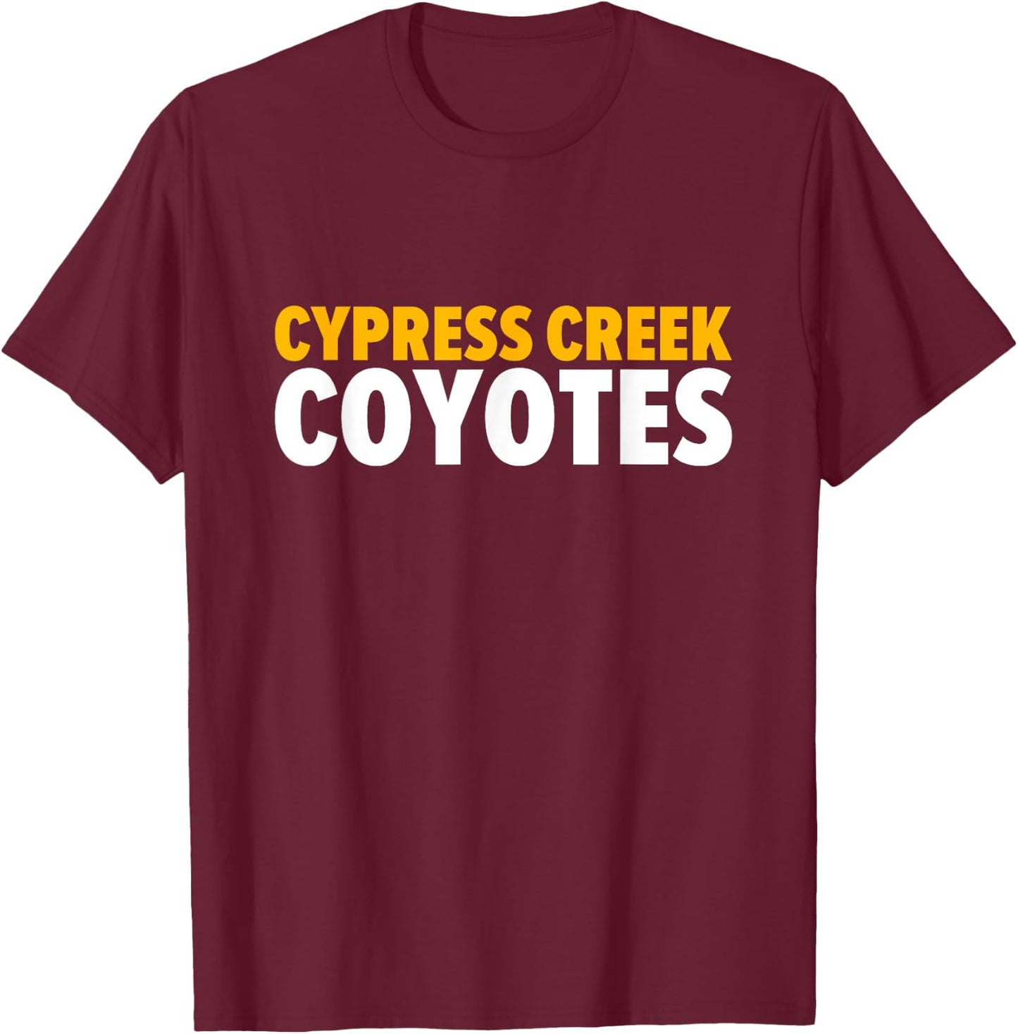 Cypress Creek Coyotes Bold T-Shirt - T-Shirt | Maroon