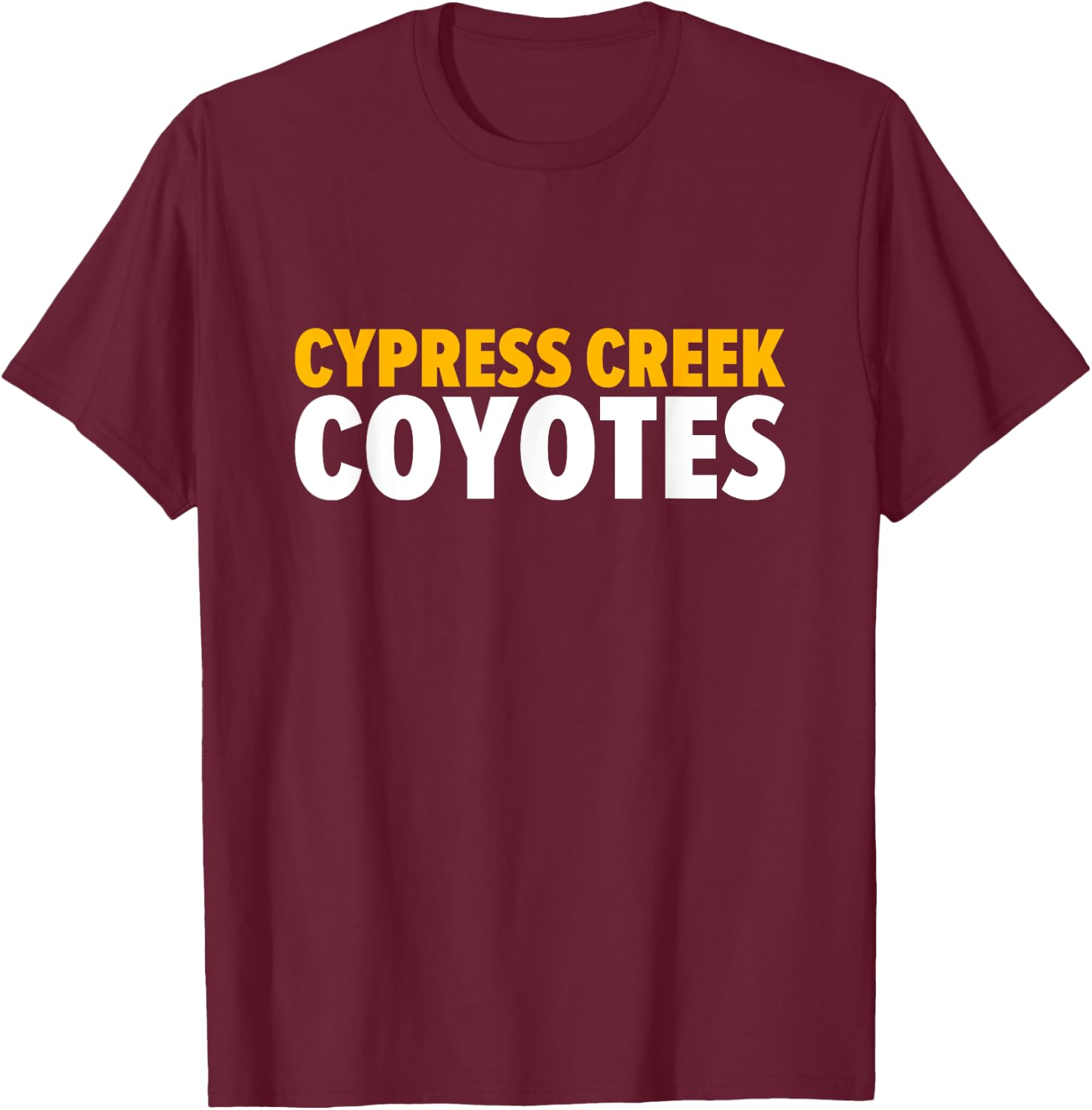 Cypress Creek Coyotes Bold T-Shirt - T-Shirt | Maroon